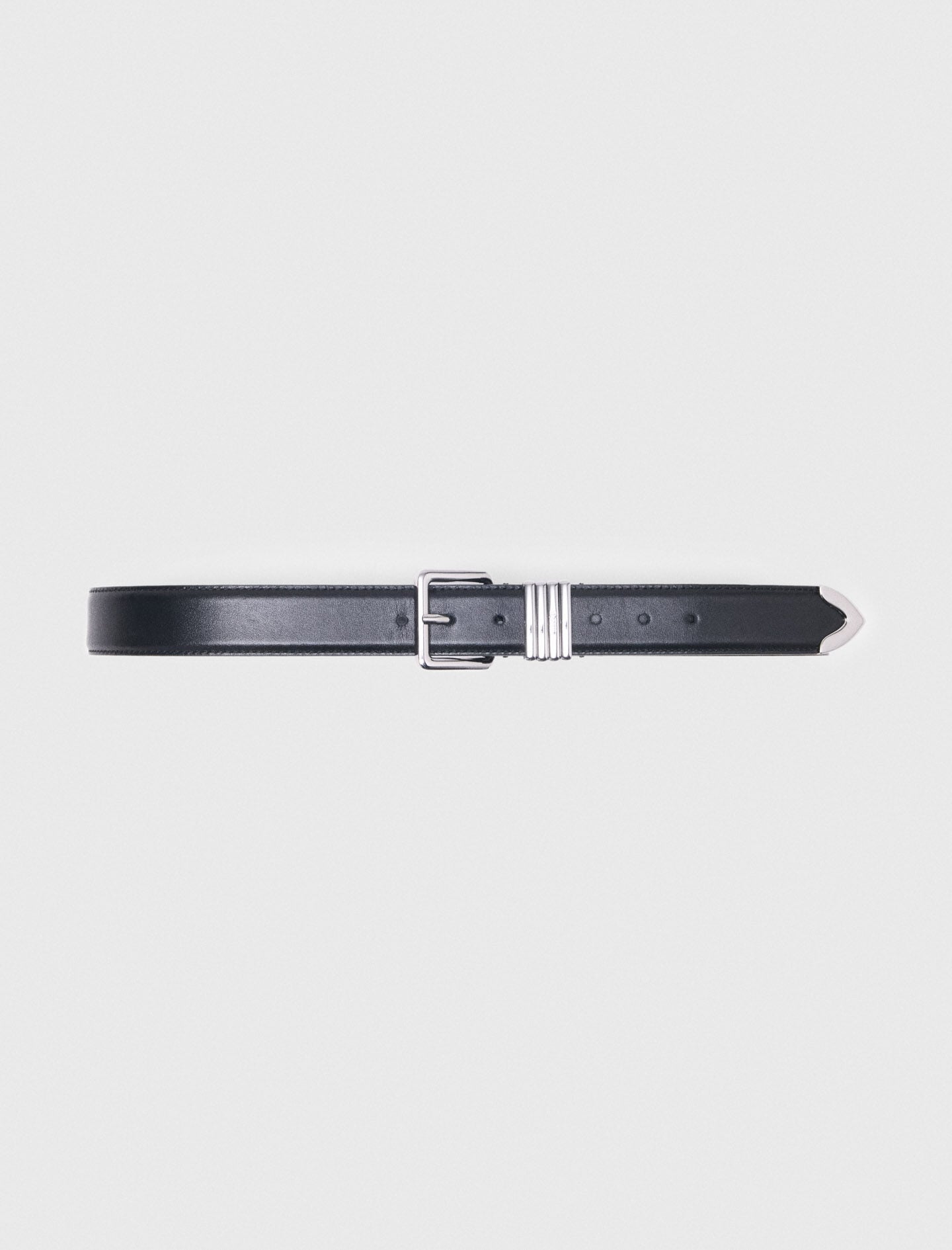 Maje Smooth leather belt