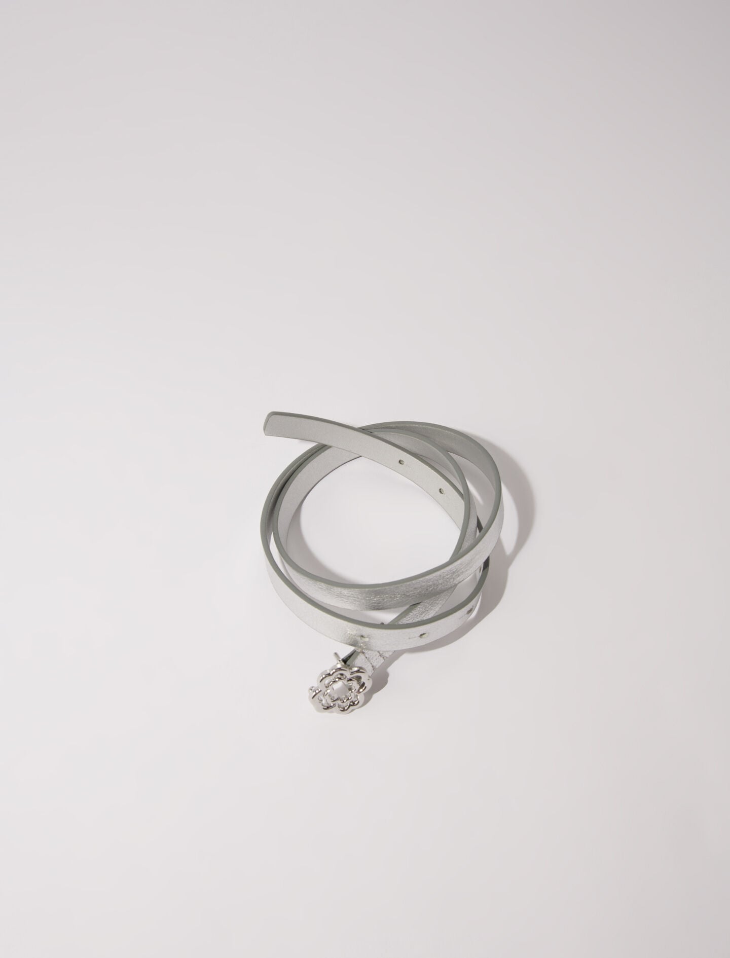 Maje Slim belt with Clover buckle
