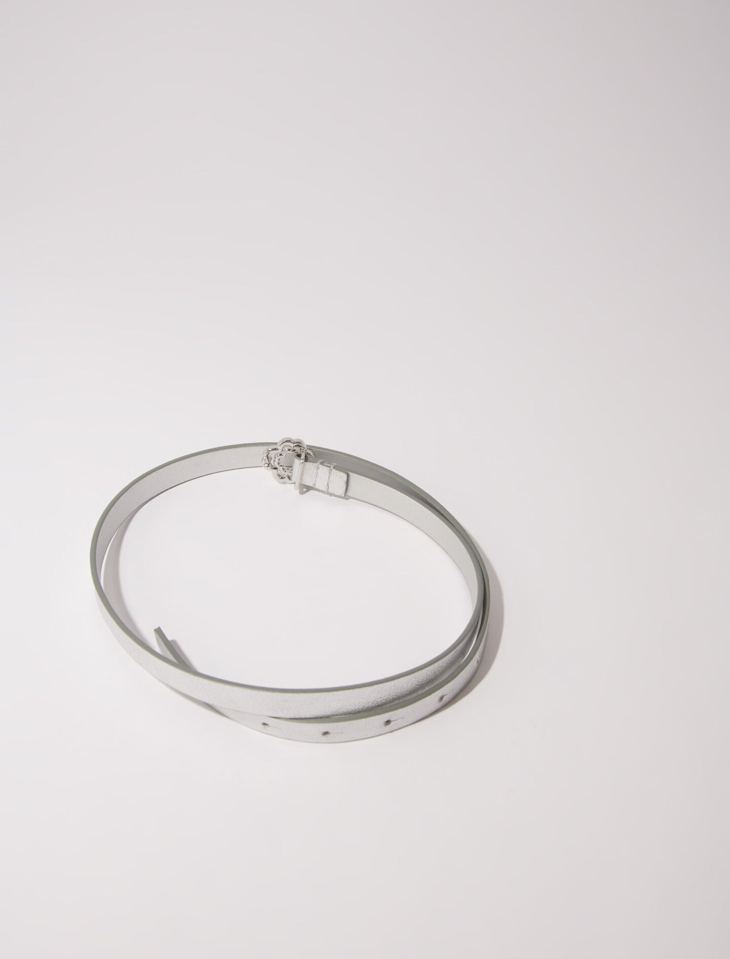 Maje Slim belt with Clover buckle