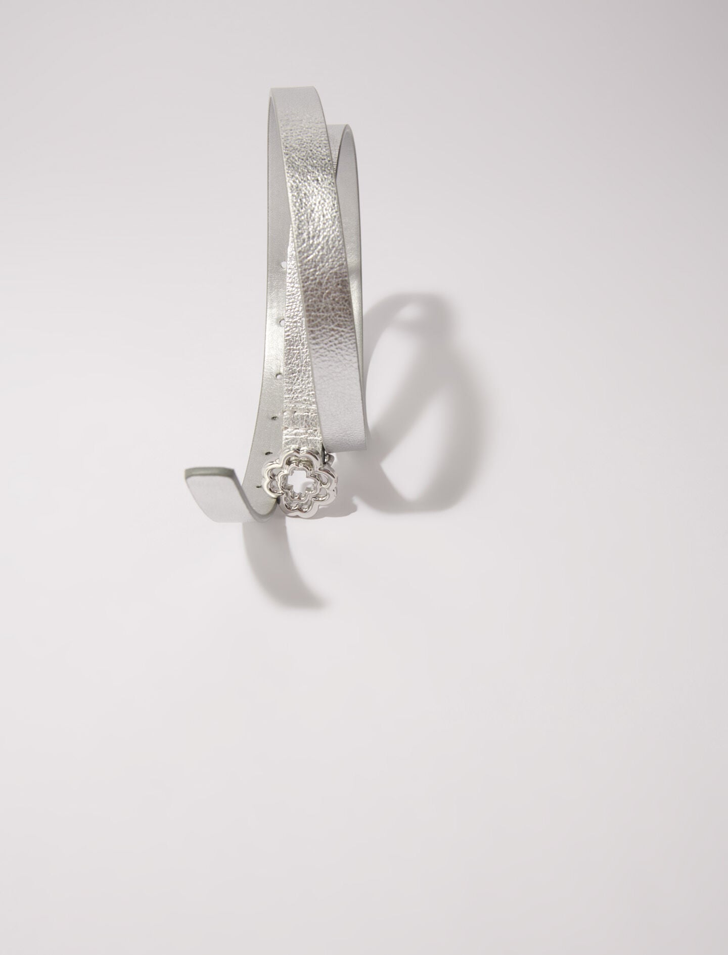Maje Slim belt with Clover buckle