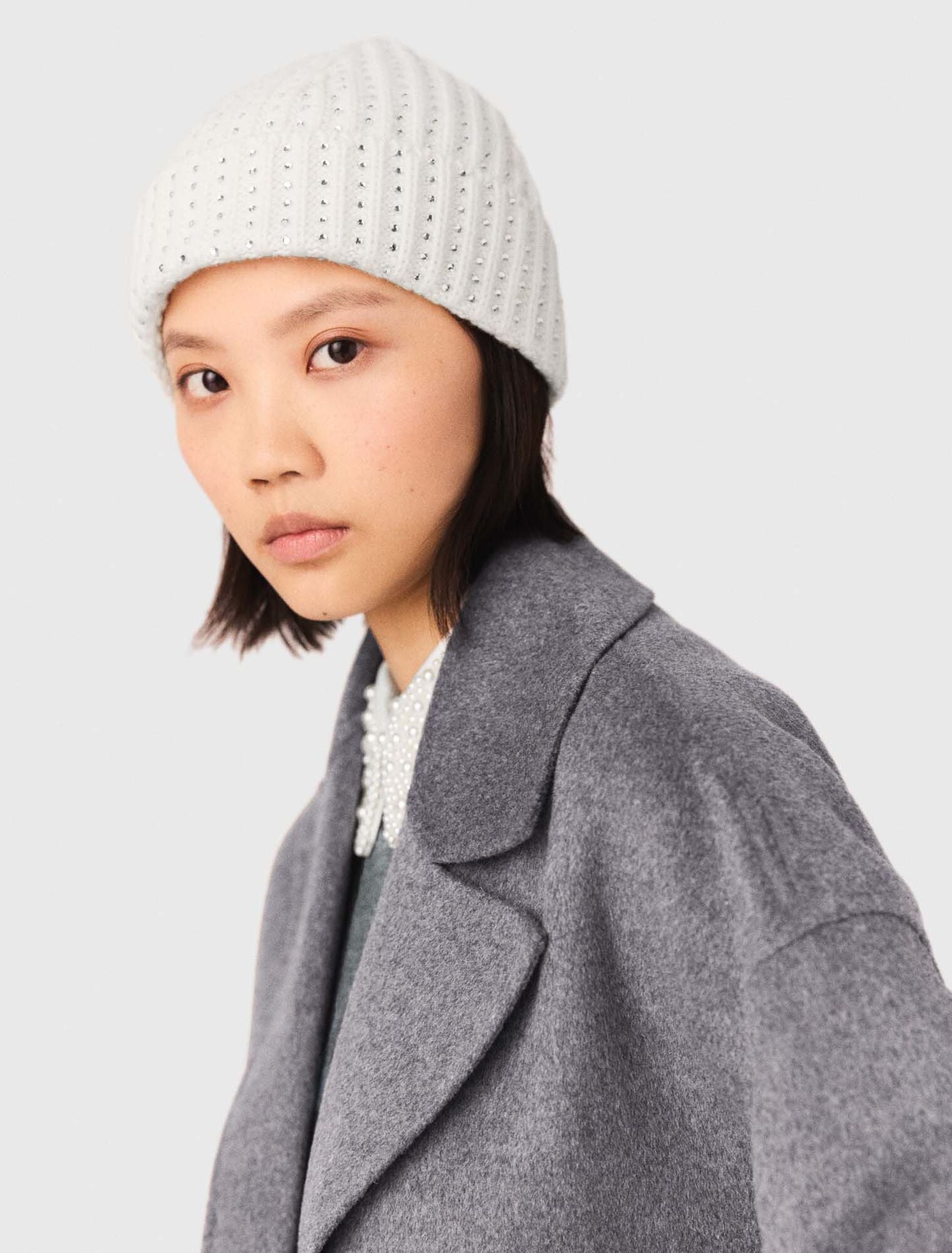 Maje Wool and rhinestone hat