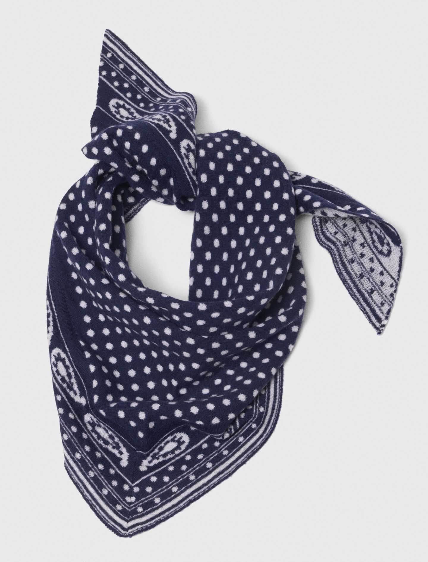 Maje Reversible wool and cashmere scarf