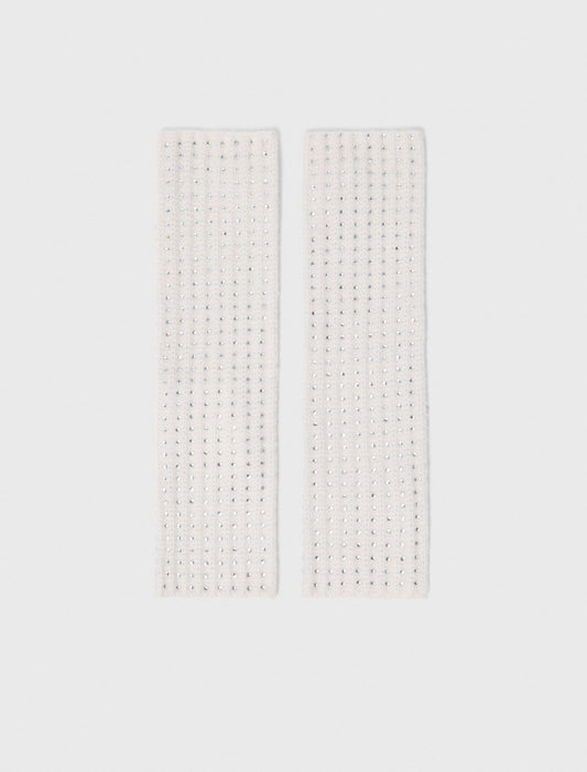 Maje Wool and rhinestone mittens