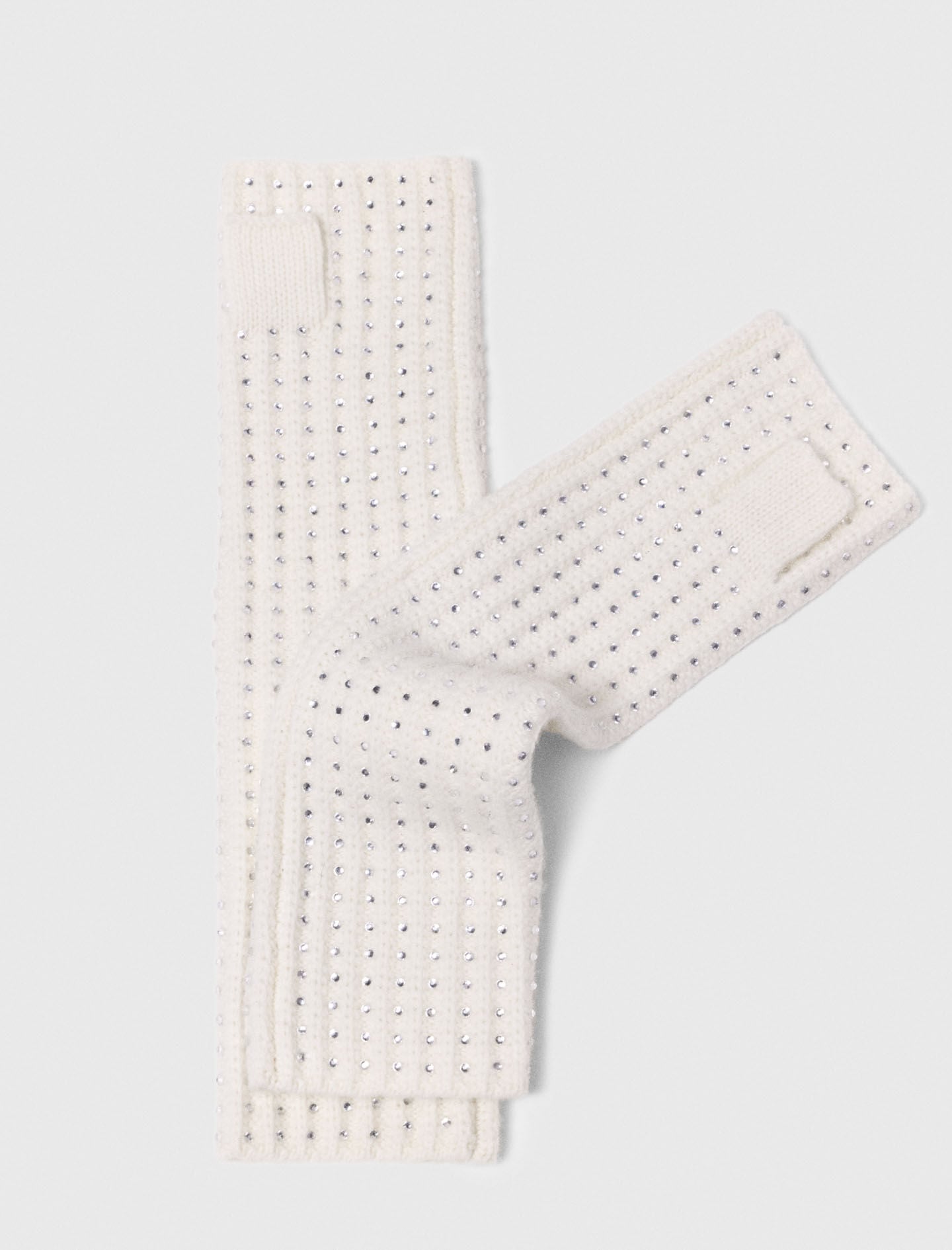 Maje Wool and rhinestone mittens