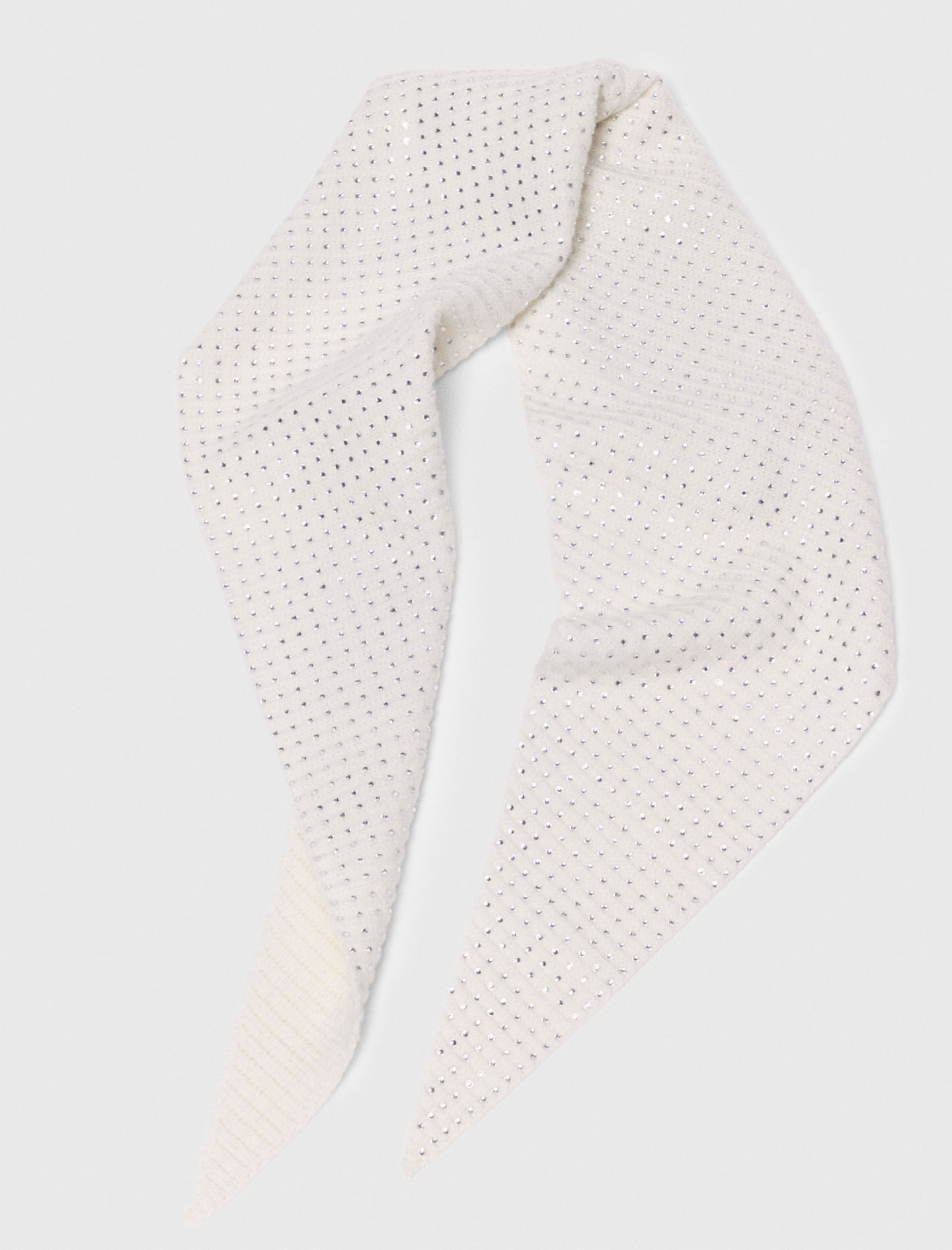 Maje Rhinestone wool triangle scarf