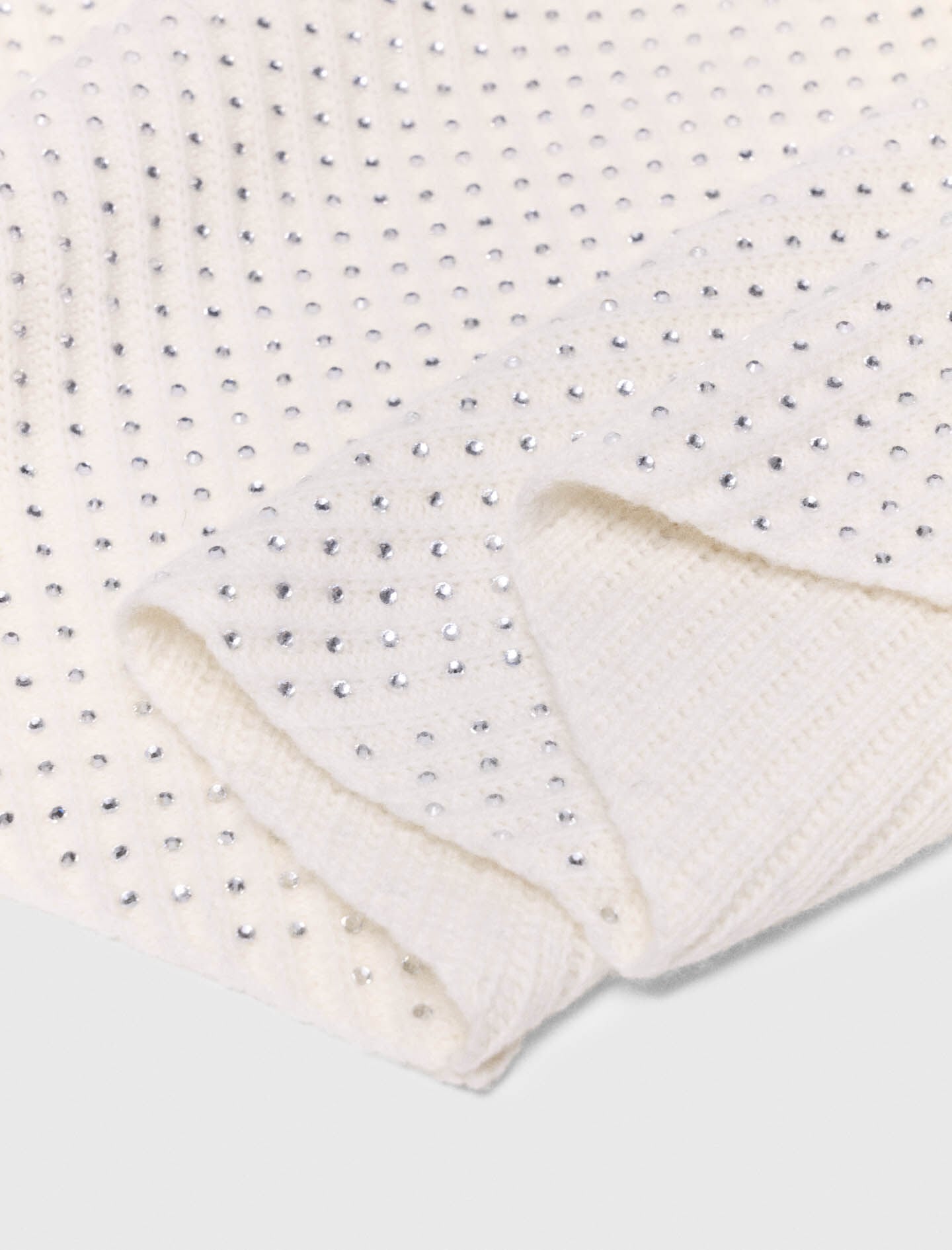 Maje Rhinestone wool triangle scarf
