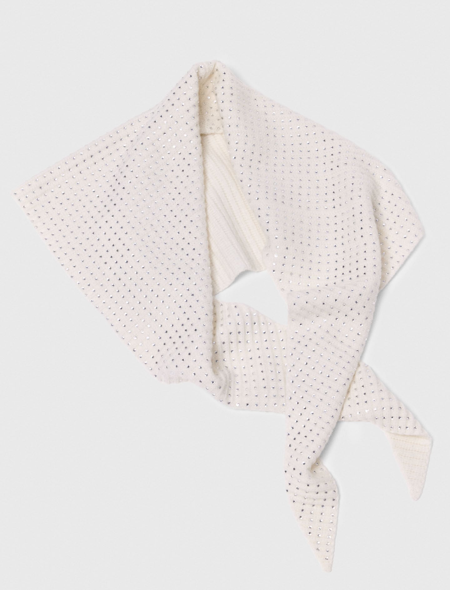 Maje Rhinestone wool triangle scarf