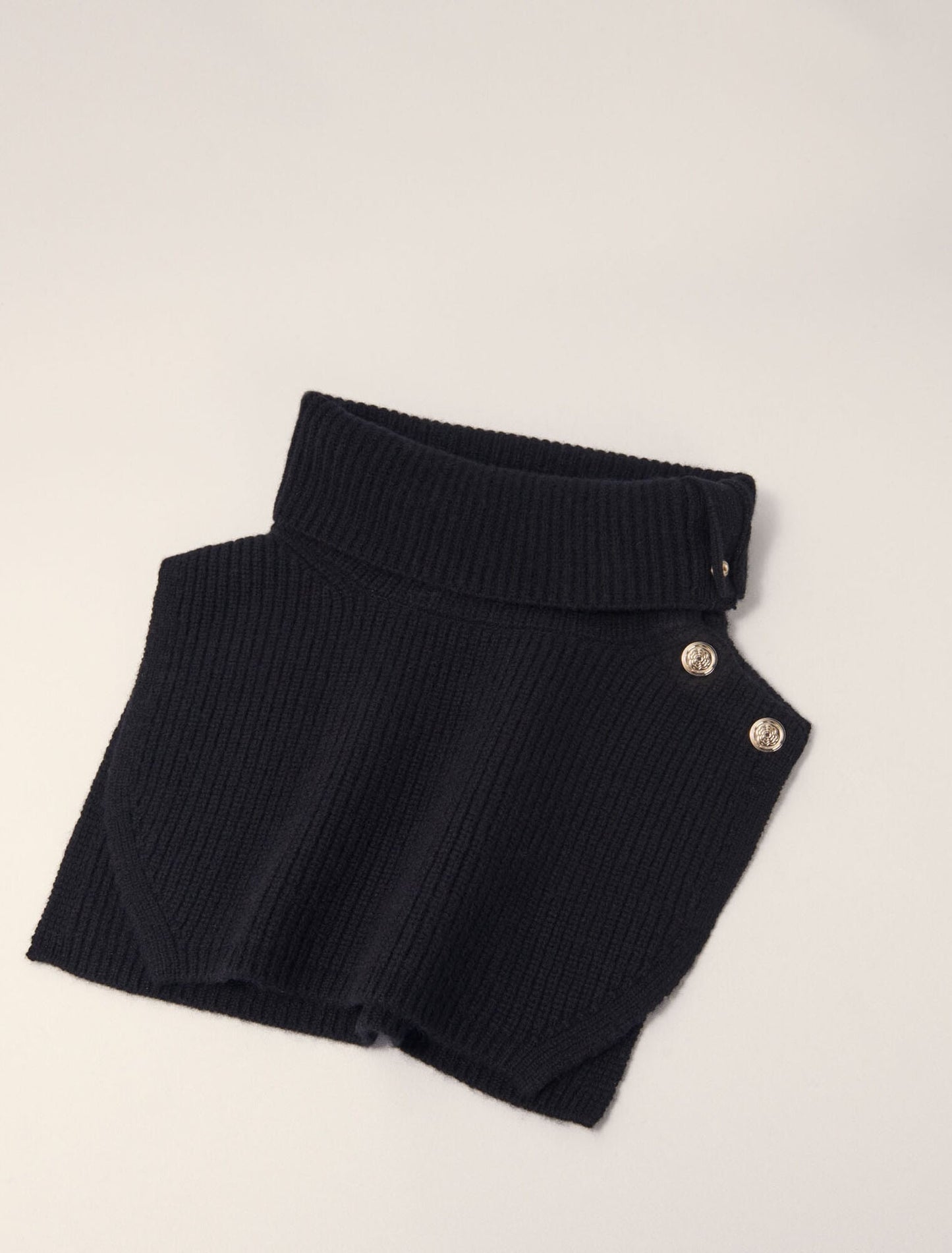 Maje Button-up wool mix collar wrap