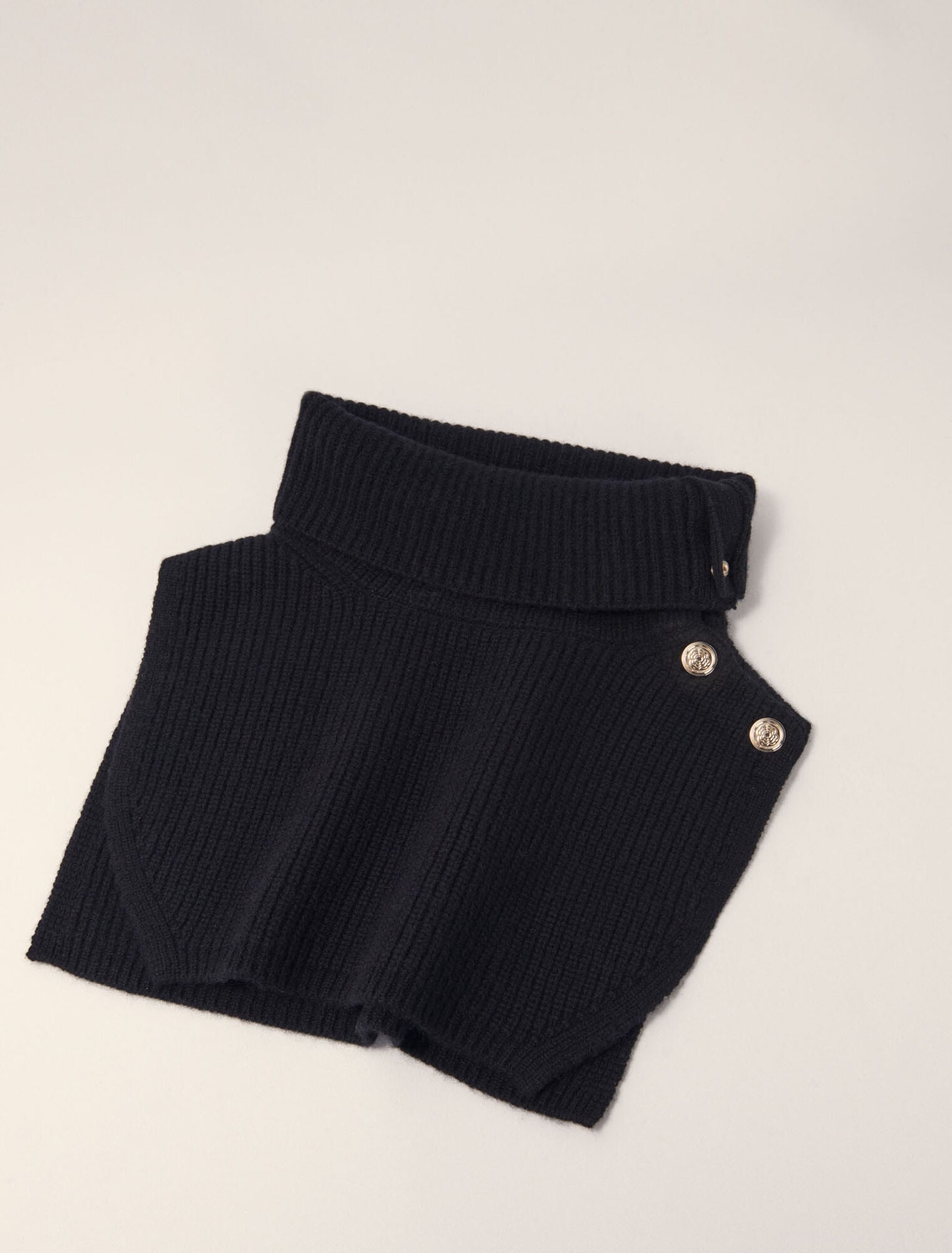 Maje Button-up wool mix collar wrap