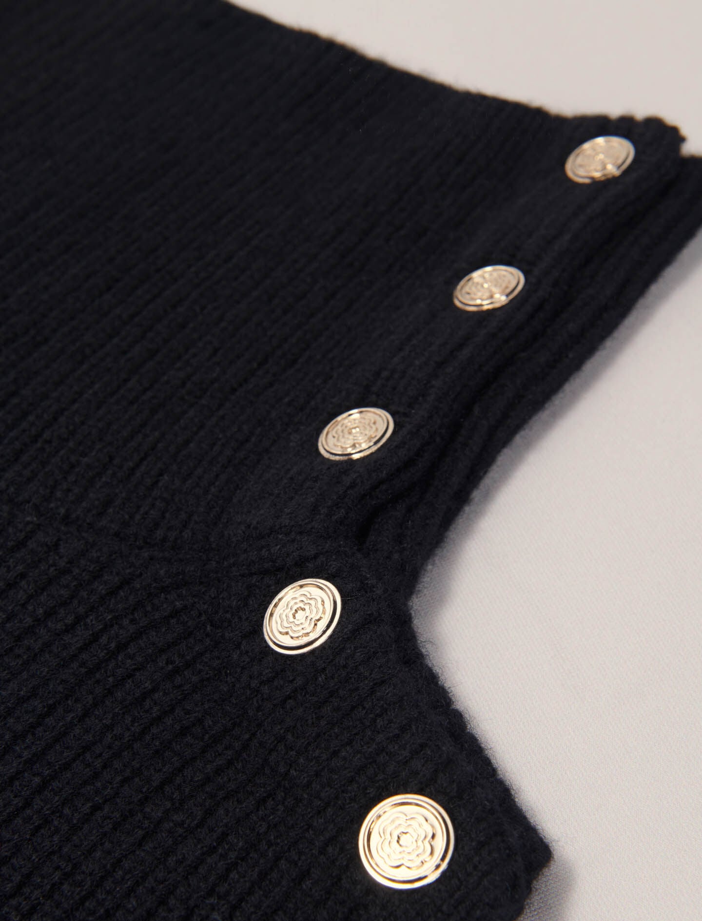 Maje Button-up wool mix collar wrap