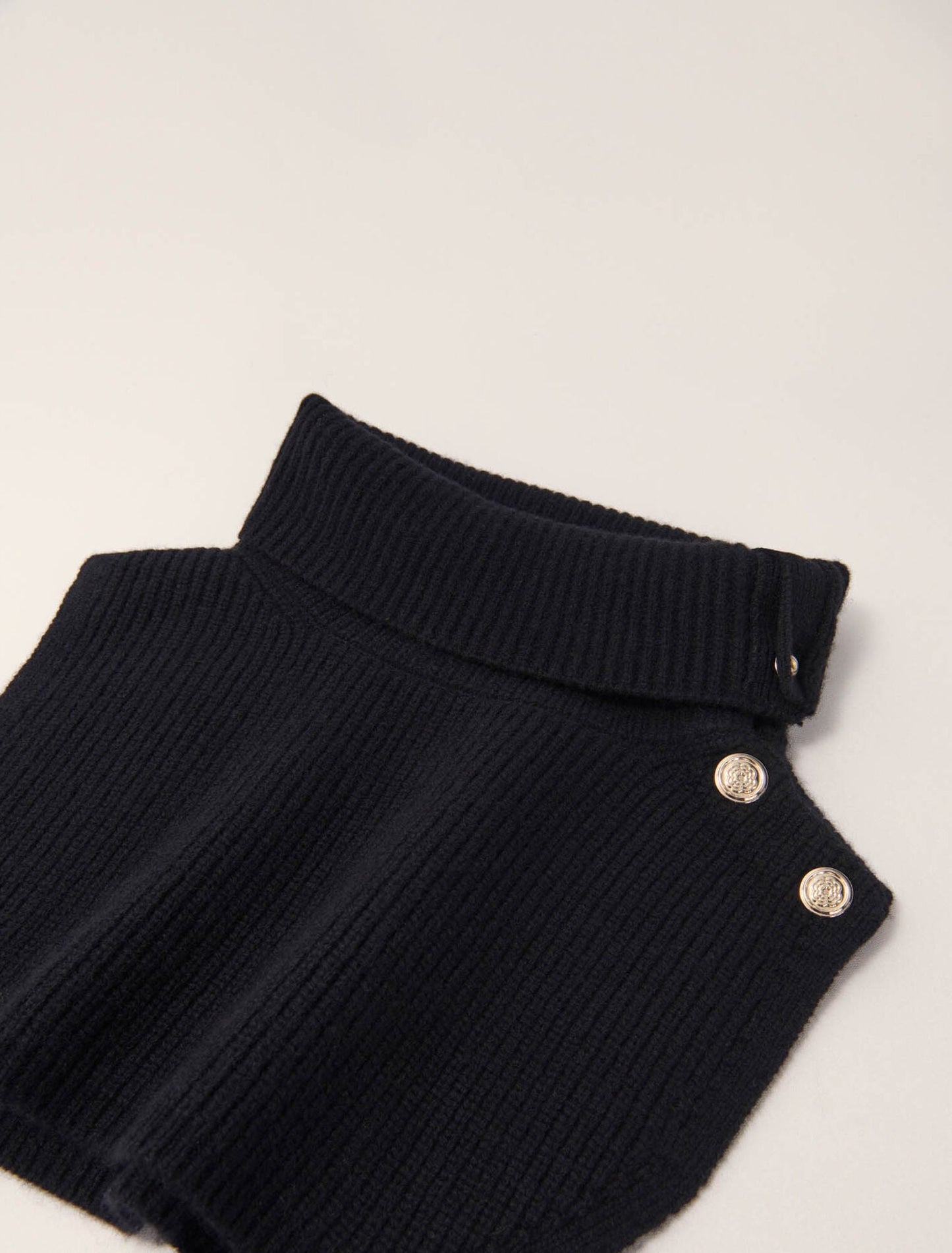 Maje Button-up wool mix collar wrap