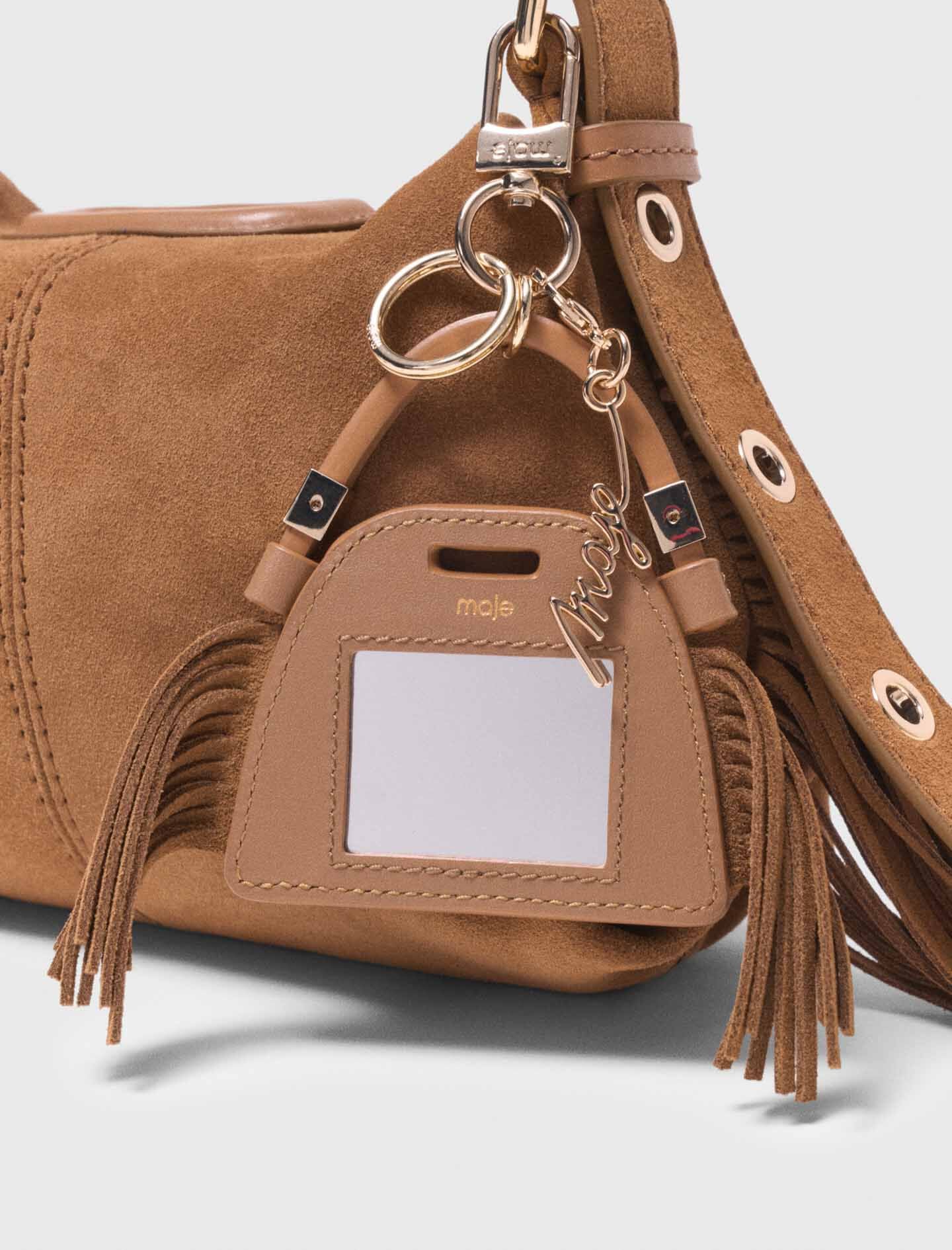 Maje Miss M mini mirror bag charm