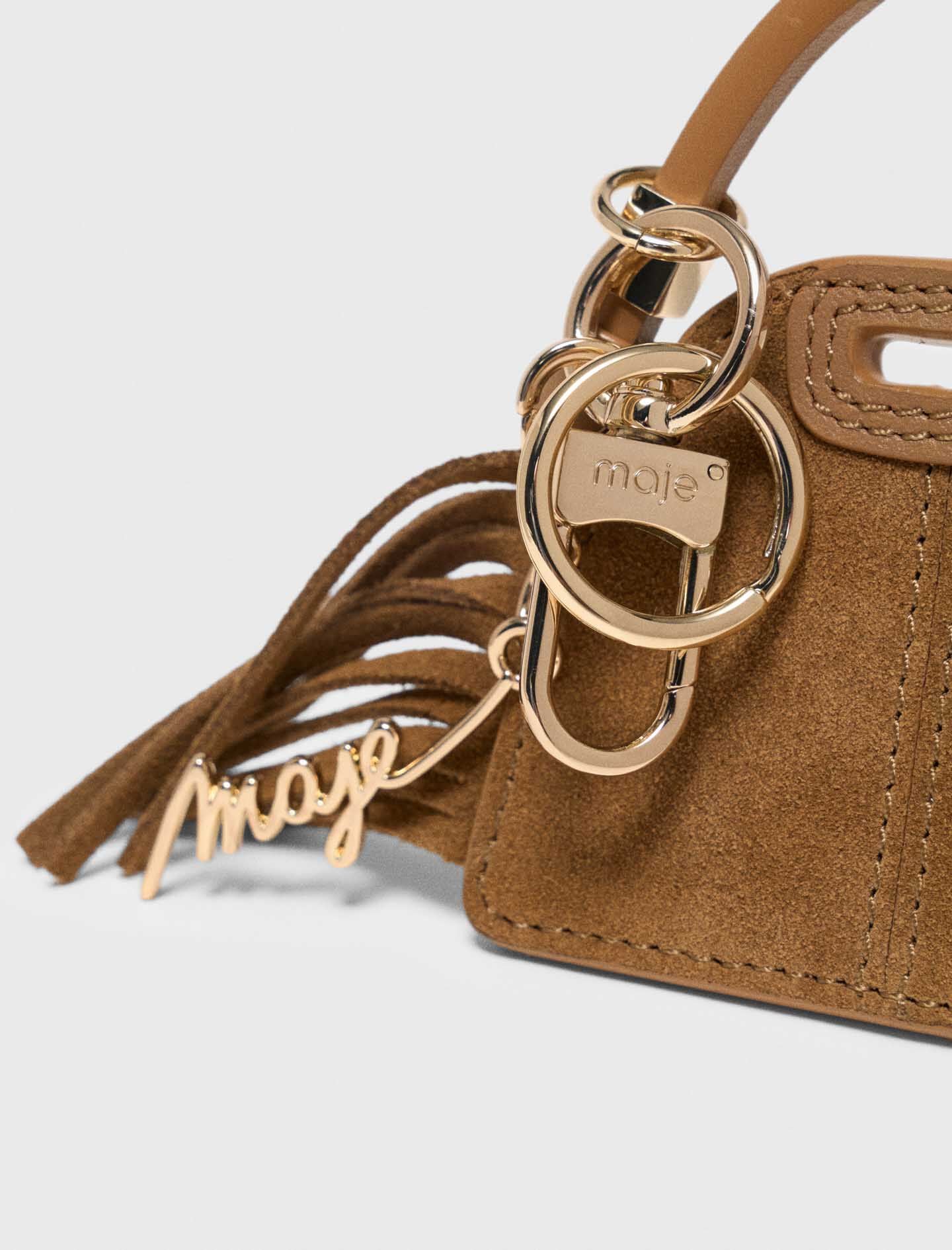 Maje Miss M mini mirror bag charm