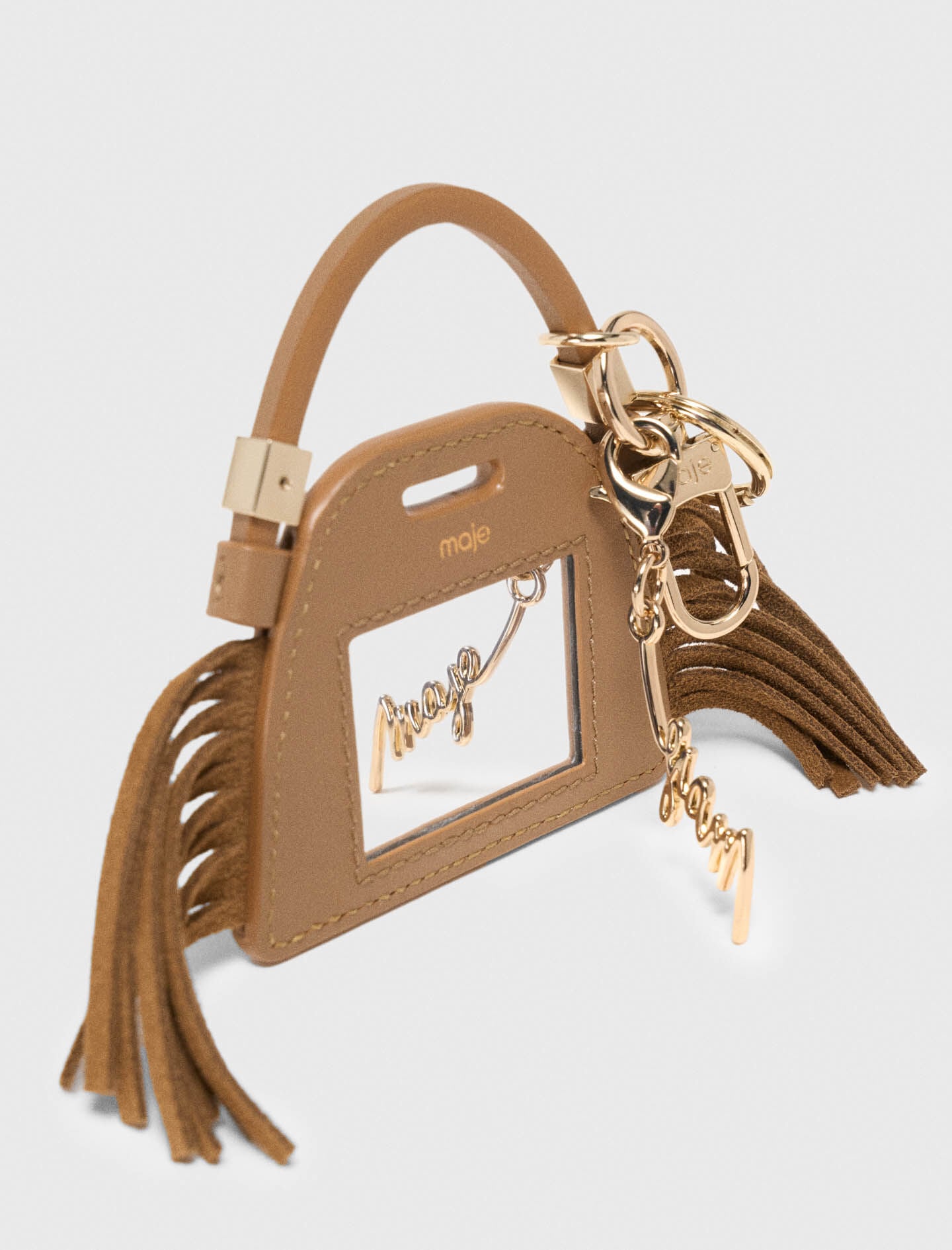 Maje Miss M mini mirror bag charm
